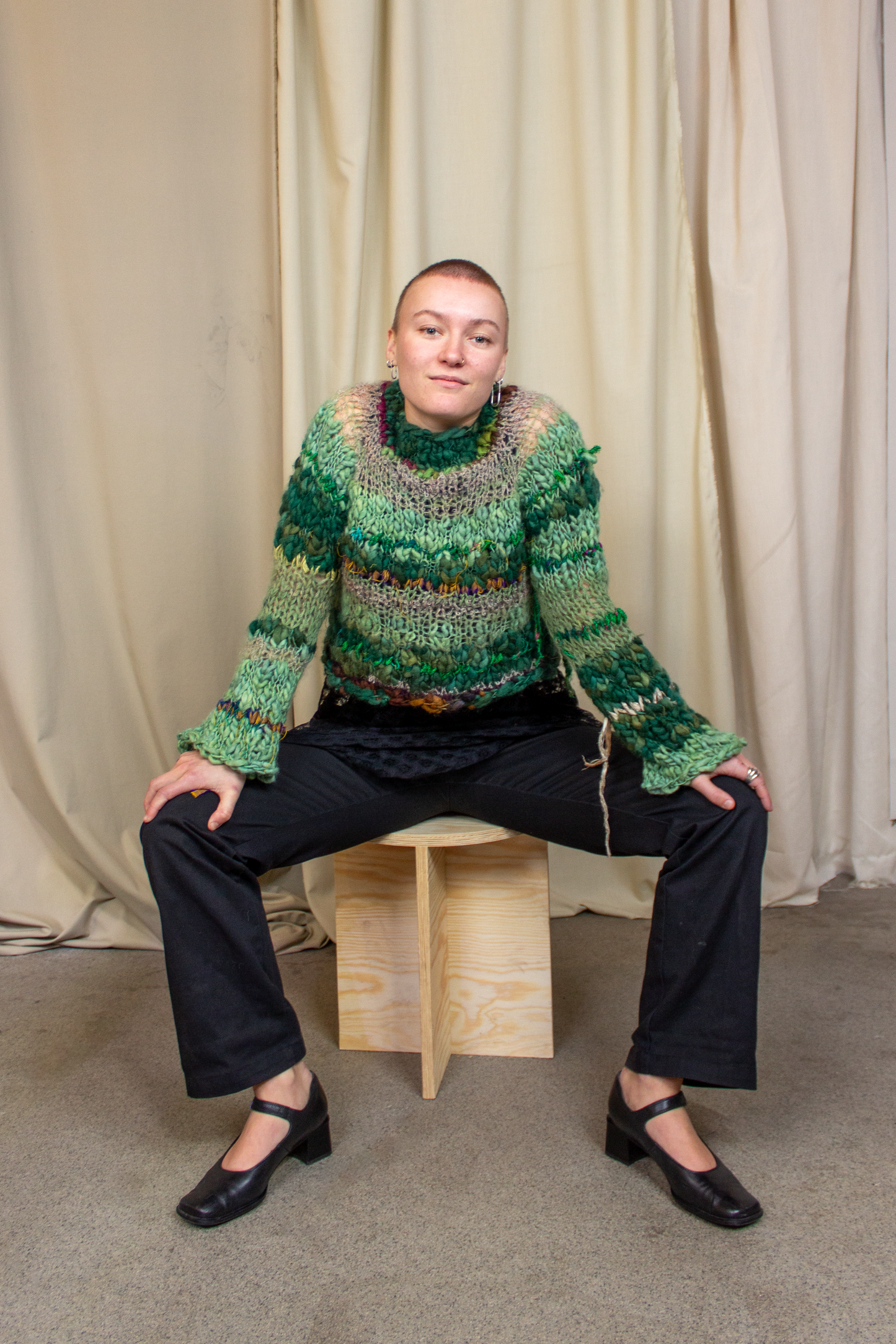 Moss Slubby Sweater